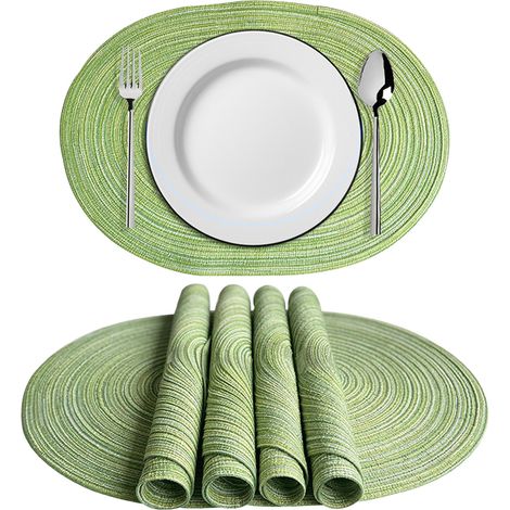 Paillasson Oval Mano - Dessous de Table à Mailles Polypropylène [Matériel: Polyester Coton, Dimensions: 50 x 35 cm, 1 Pièce] (1/5)