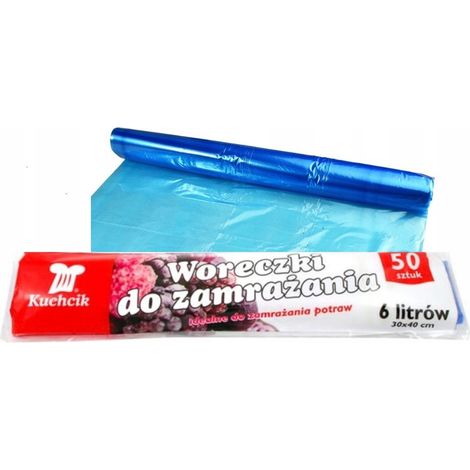 Sacs pour congélation - 6 litres - Bleu - 50 pièces - Résistant et pratique (1/5)