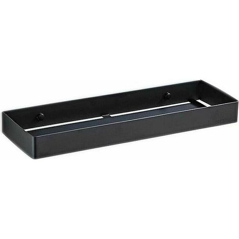 30 cm hohes, schwarzes, einlagiges Handtuchregal aus Edelstahl für Badezimmer und Dusche