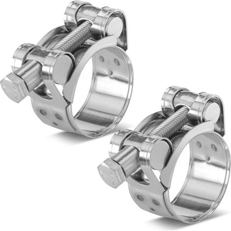 Set di 2 fascette stringitubo, in acciaio inox, intervallo 29-31 mm, larghezza 20 mm, per tubi (1/5)