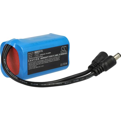 vhbw Akku kompatibel mit XML T6 LED Fahrrad-Licht, Scheinwerfer (5200mAh, 7,4V, Li-Ion)