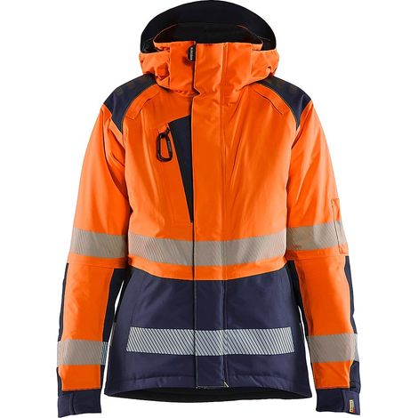 Veste hiver haute visibilité femme 4456 - Orange/Marine XS