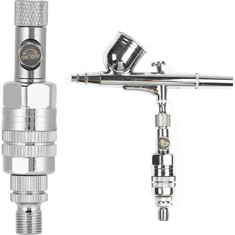 Filtre à Air Mini pour Aérographe avec Valve Réglable et Capteur d'Humidité (1/4)
