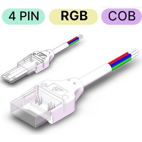 Connettore Impermeabile per LED RGB COB a 4 pin da Striscia ad Alimentazione (1/5)