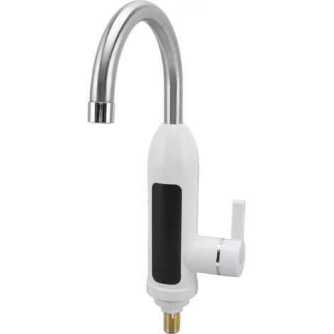 Robinet chauffe-eau instantané 3000 W, étanche IPX4, en acier inoxydable et sans réservoir, pour la cuisine (prise UE 220 V). (1/5)