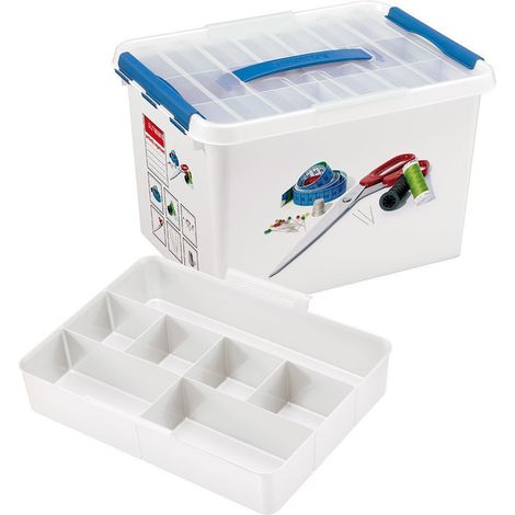 Boîte à couture Q-line avec insert compartimenté 22 litres (1/3)