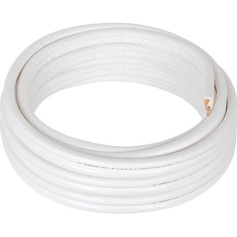 Bosch Kältemittelleitung-Doppelrohr Kupfer 1/4" 3/8" Länge=10m Doppelrohrleitung
