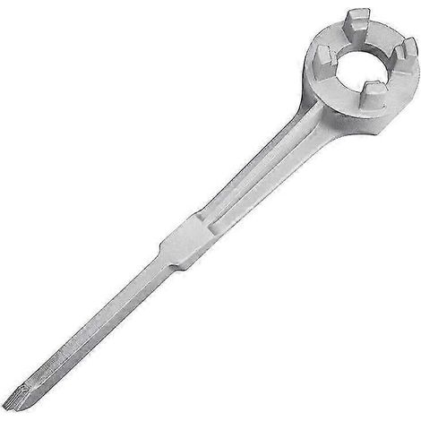 Clé à bouchon, outil d'ouverture de fût en aluminium pour fûts de 10, 15, 20, 30, 50 et 55 gallons, compatible avec 2 fûts. (1/5)