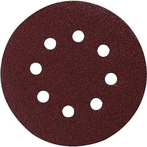 DISCHI CARTA ABRASIVA FORATA CON VELCRO PER ROTORBITALI Ø MM.125 - grana 60 blister da pz.10