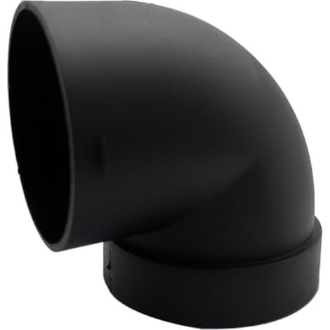 Connecteur de conduit de chauffage d'air diesel, 75 mm, connecteur de sortie coudé en L pour chauffages diesel, air de stationnement, caravane, plastique noir (1 pièce) (1/4)