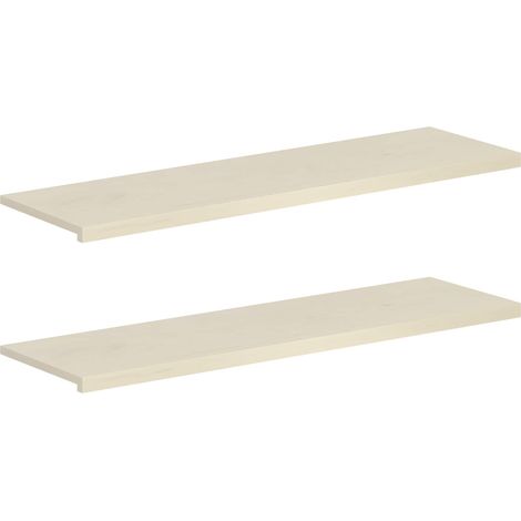 Fensterbänke 2 stk. Weiß 160 x 40 x 2 cm Massivholz Eiche vidaXL