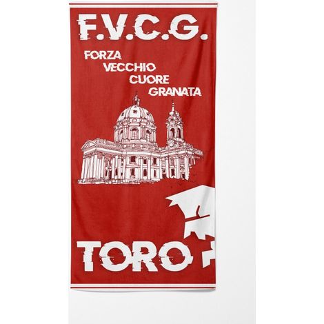 TELO MARE in spugna TORO MEMORIAL misura grande cm. 90 X 170