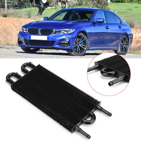 Enfriador de aceite de transmisión de 4 filas para automóviles, negro