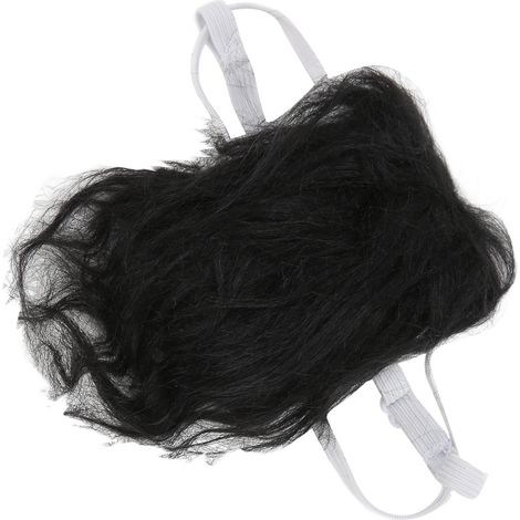 Perruque pour animaux de compagnie, coiffure décoiffée pour chiens et chats, accessoires d'Halloween, noire (1/5)