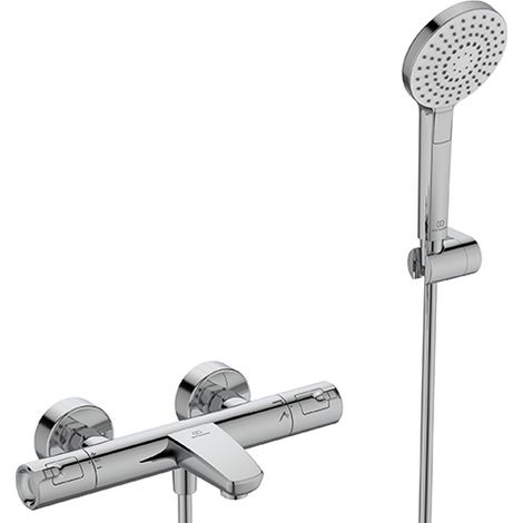 IS Badethermostat AP Ceratherm T50 mit Handbrauseset Chrom (1/5)