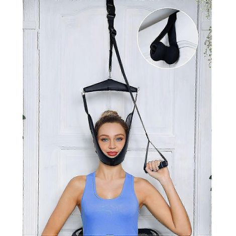 Traction cervicale, hamac de tête pour soulager les douleurs cervicales et cervicales, soutien de la nuque et des maux de tête, portable, soulage les douleurs dorsales et des épaules sans support C5 (1/5)