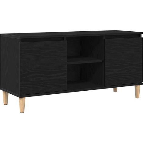 Maison Exclusive - Meuble TV Chêne noir 102 x 35 x 50 cm Bois d'ingénierie