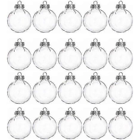 Boules de Noël transparentes en plastique, décorations de Noël à suspendre soi-même (1/5)