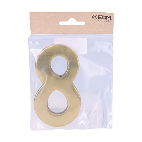 Numéro De Maison 8 En Laiton Puli 10cm Fixation Invisible