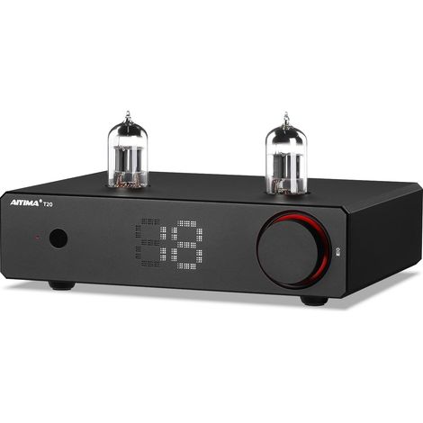 Préamplificateur à Tube entièrement équilibré T20 LME49720 pour HiFi Home Audio Mini préamplificateur à Tube à Vide avec entrées et Sorties RCA et XLR et Sortie de déclenchement 12 V (1/5)