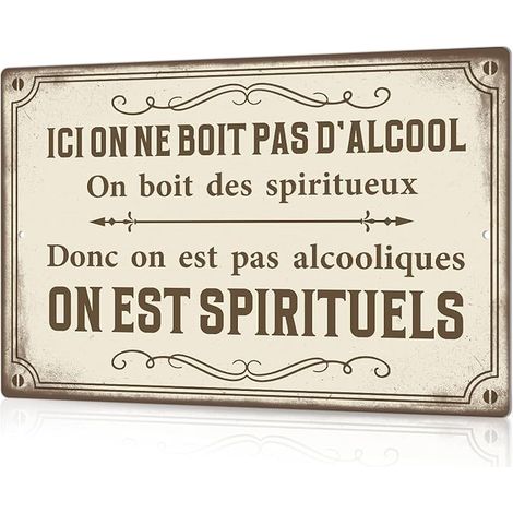 Plaque Métal Vintage Humour Bar Panneau Décoratif Murale en 30x20 cm Humoristique Style Rétro pour Décoration de Maison Bureau Cave Cuisine (1/5)