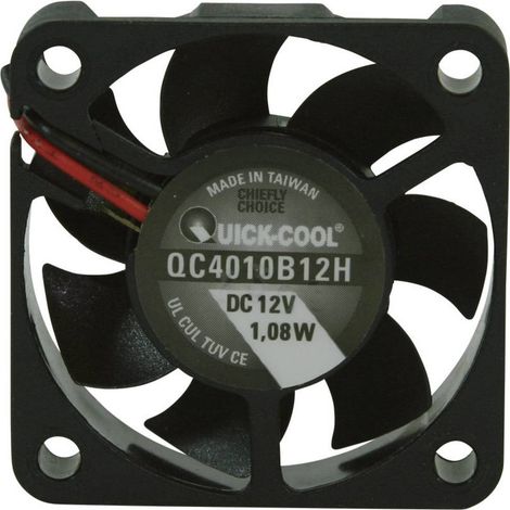 QuickCool QC4010B12H Ventola assiale 12 V/DC 12.23 m³/h (L x L x A) 40 x 40 x 10 mm (1/2)