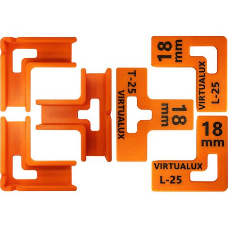 Jeu de 6 serre-joints de charpentier L-25 + T-25 pour planches de 18 mm (1/5)