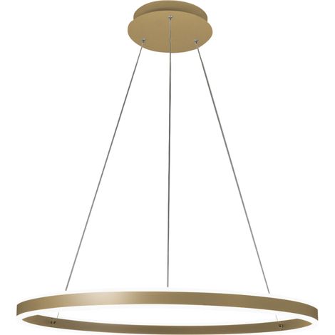 Suspension Led Palau 64W 3000K À Intensité Variable D 80 Cm Or Mat - Lustre En Métal Et Méthacrylate (1/4)