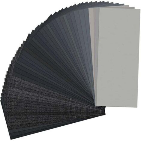 BUNTHAUS PA 48 paquets de papier de verre, grain mixte 120-5000, 9 x 3,5 pouces, papier de verre de qualité supérieure pour une utilisation à sec et à l'eau, adapté à la finition des meubles en bois e (1/4)