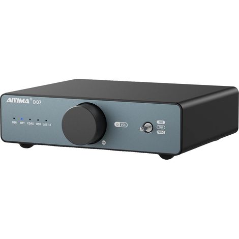 Décodeur DAC, PCM 768kHz/32Bit, DSD512, Entrées USB/Coaxial/Optique, Sorties RCA Doubles, Certification CE (1/5)