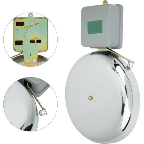 Sonnerie Électrique Extérieure Antidéflagrante Type À Percussion Acier Inoxydable Pour École 250mm 220V AC (1/5)