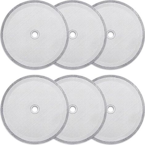 Allecto Plus - Filtros de repuesto para cafetera francesa - Acero inoxidable - Reutilizables - Universales - 6 unidades - Aptos para 8 tazas (1/5)