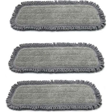 Panni per mocio, set di 3 coperture in microfibra per mocio per tutti i tipi di pavimento, copertura di ricambio per mocio 42x14,6 cm per tutti i moci a spruzzo e moci con rivelatore, lavabile -Crezuo
