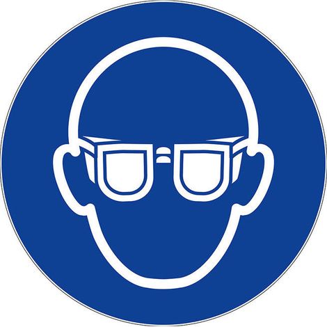 LOT DE 5 DISQUES Ø30 PORT DES LUNETTES DE SECURITE OBLIGATOIRE ISO 7001