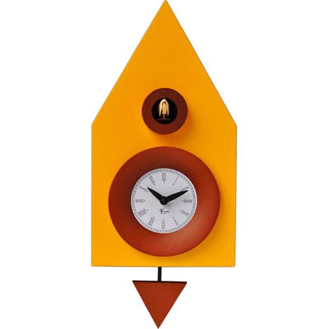 Orologio a Cucù da Parete 20X36X13Cm Pirondini Italia Dark Giallo Melone (1/2)