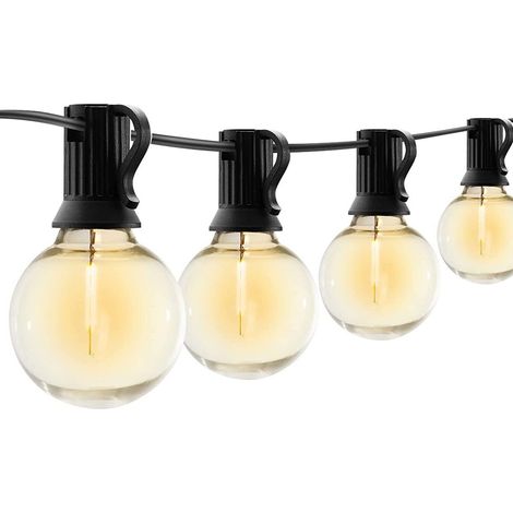 LED-Lichterkette für den Außenbereich – 30 m, G40-Leuchtmittel, Bistro-Lichterkette mit Fernbedienung, IP44 wasserdicht (1/5)