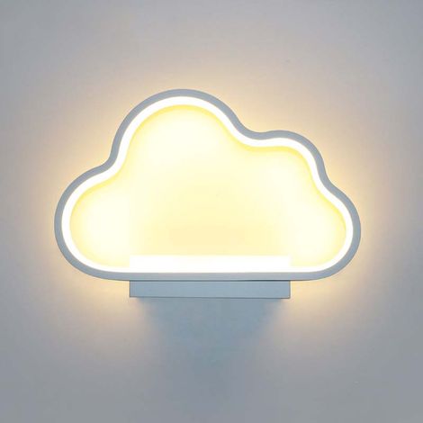 Applique murale LED 14 W forme nuage blanc chaud – éclairage apaisant chambre enfant, chevet, salon, couloir, déco murale minimaliste tendance (1/5)