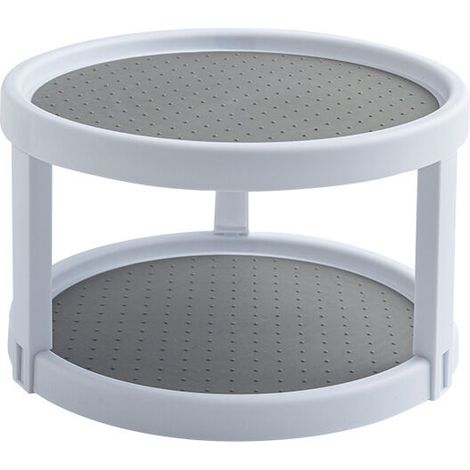 BRAVIX Plateau tournant epices, Placard Étagère à Épices, 2 étages Porte Épice Rotative Étagère à Épice Support de Stockage (1/5)