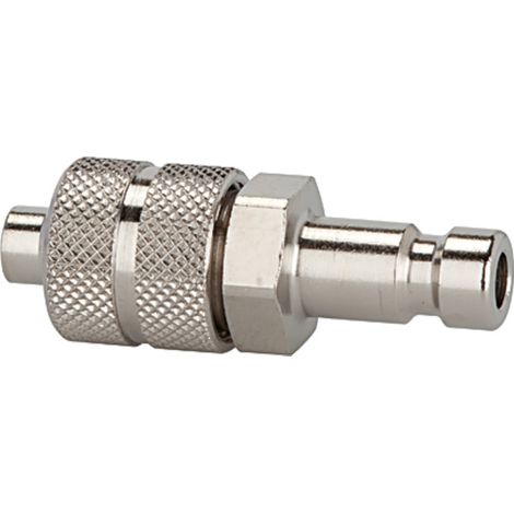 Riegler Nippel für Kupplungen NW 2,7, Messing vern., für Schlauch 6x4 (1/2)