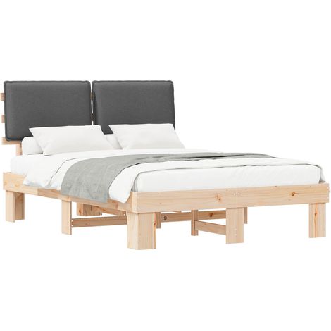 Maison Exclusive - Estructura de Cama con Cabecera Tapizada Gris