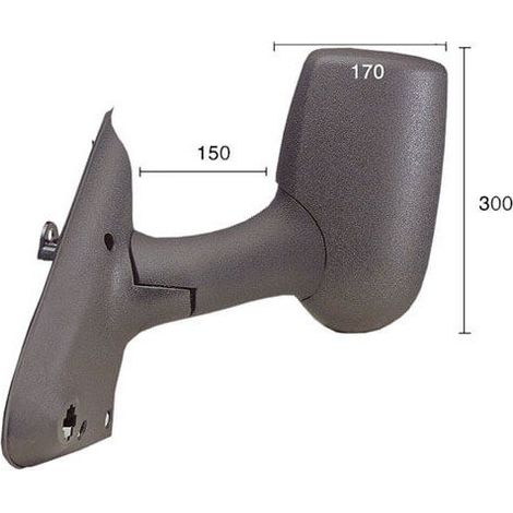 Rétroviseur manuel gauche long Ford Transit MK6 et MK7 2000-2014