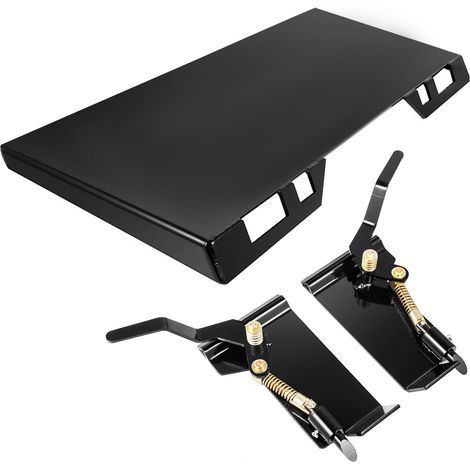 VEVOR Plaque de fixation pour chargeuse compacte, 6 mm, plaque de montage rapide pour direction compacte, largeur interieure 1143 mm, 470 mm de hauteur, fixation rapide pour godets, charrues, fourches