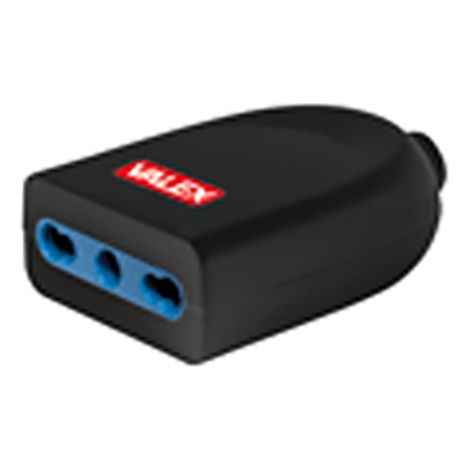 Presa singola bipasso femmina 16A nera standard universale VALEX 1140026