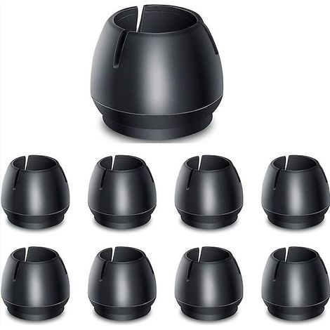 Patins en feutre pour pieds de chaise - Lot de 24 embouts antidérapants en silicone avec patins en feutre pour pieds de meubles (1/4)