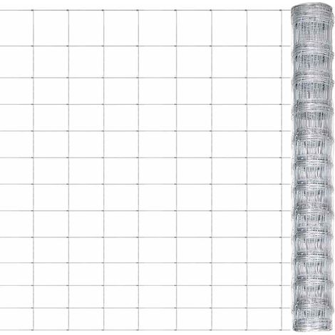 Clôture de jardin-Grillage de jardin Acier galvanisé 50x1,25 m Argenté (1/5)