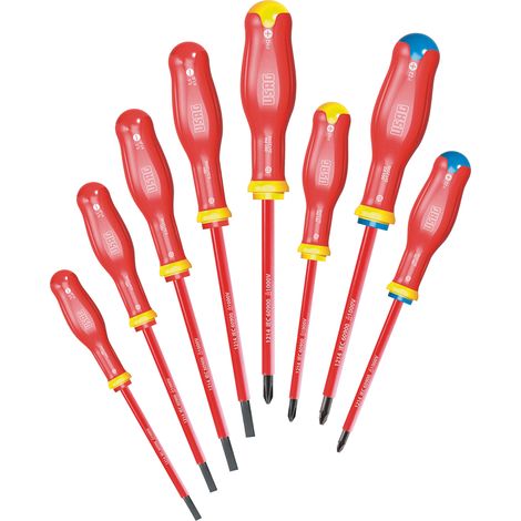 USAG 091 SH8 Set mit 8 Schraubendrehern, Isolationsschraubendreher, 1000 V
