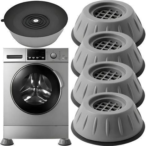 4 almohadillas antivibración de goma para lavadoras, lavavajillas, secadoras y frigoríficos. (1/4)