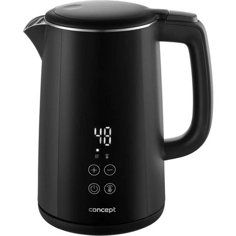 Concept - Wasserkocher, Volumen 1,5 l, mit Temperaturregelung, 2200 W, schwarz rk3360 (1/5)