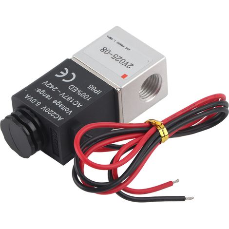 Magnetventil, 2-Wege, Aluminiumlegierung, normalerweise geschlossen, Werkzeuggröße G1/4 Zoll, 2V025-08AC220V (1/5)
