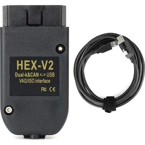 VCDS HEX-V2 Diagnose-Interface für Audi, Volkswagen, Seat, Skoda – Komplettes Diagnose- und Programmiersystem mit Alovez